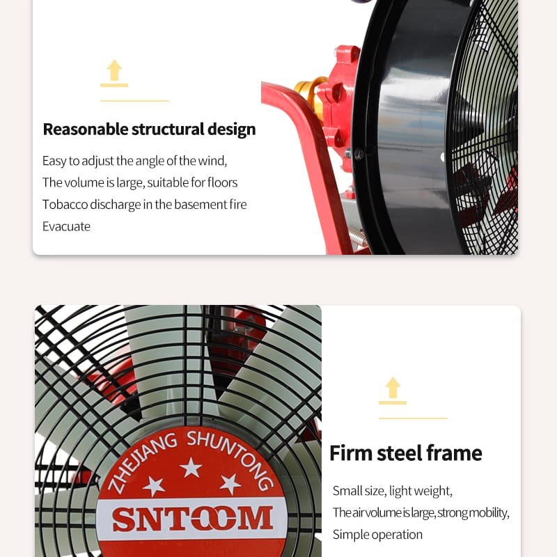 Fire Fan System 6.7kw water driven fire exhaust fan ventilation fan | SNTOOM