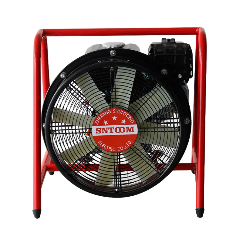Mobile gasoline-powered smoke extractor
