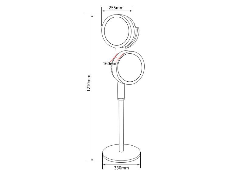 Dual-headed air circulation fan (7)