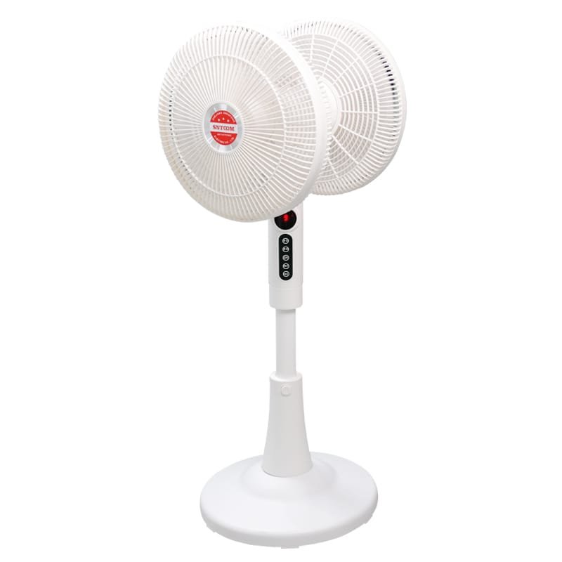 ST360-002DC white dual-headed 360-degree cruise electric fan