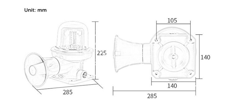STBDJ-02 Explosion proof Sound and Light Alarm Single Horn (1)