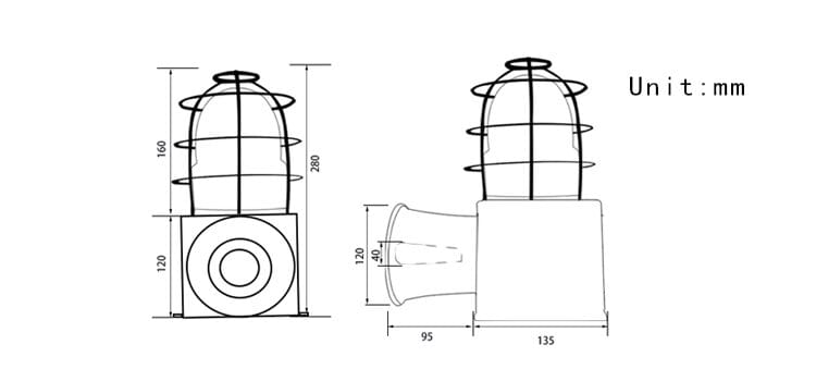 STSG-22S solar powered sound and light alarm (1)