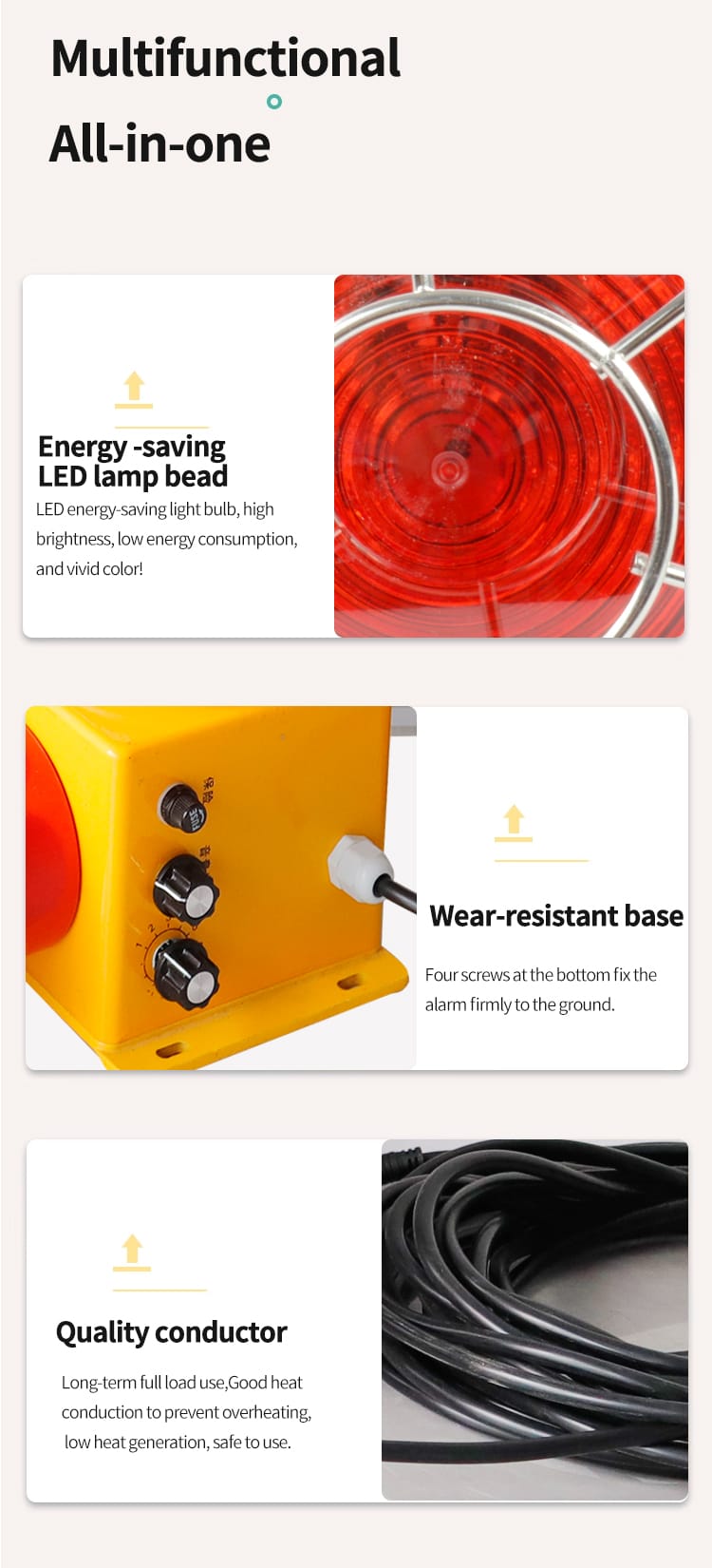 STSG-22S solar powered sound and light alarm (8)