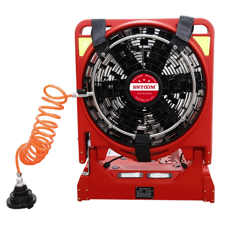 Spray fire fan   Spray backpack lithium battery fire smoke extractor