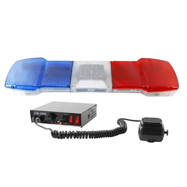 Roof Mounted Warning Light Bar 1200mm Heavy Duty Waterproof LED Strobe with Siren