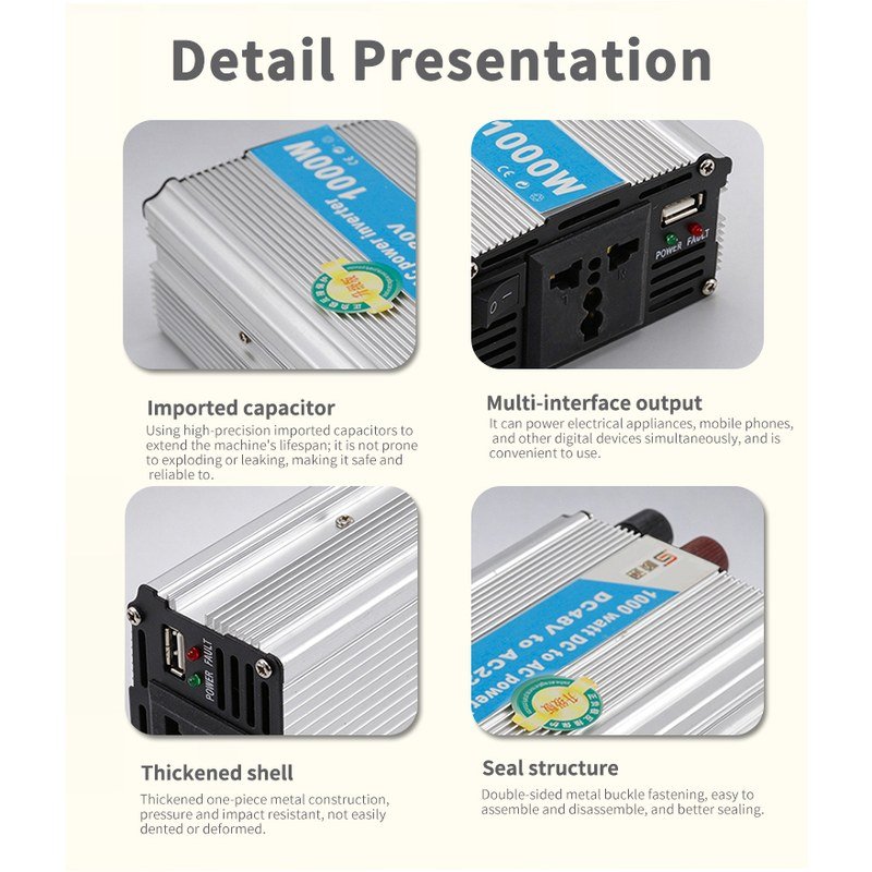 1000W DC 48V to AC 220V power inverter